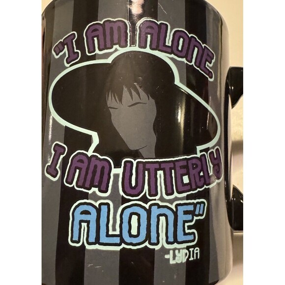 Nice Beetlejuice I Am Utterly Alone LYDIA Coffee Mug MINTY Extra Large - Picture 3 of 7